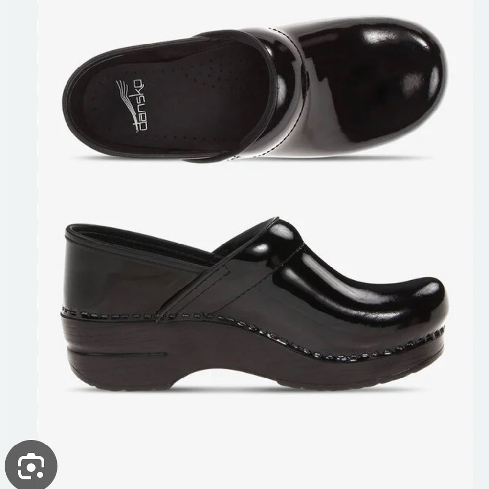 Dansko Patent Black Slip-On Clog